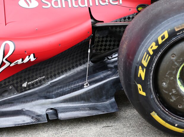 Der neue Unterboden des Ferrari F1-75 im Detail