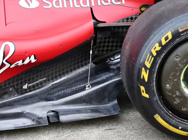 Der neue Unterboden des Ferrari F1-75 im Detail Der neue Unterboden des Ferrari F1-75 im Detail