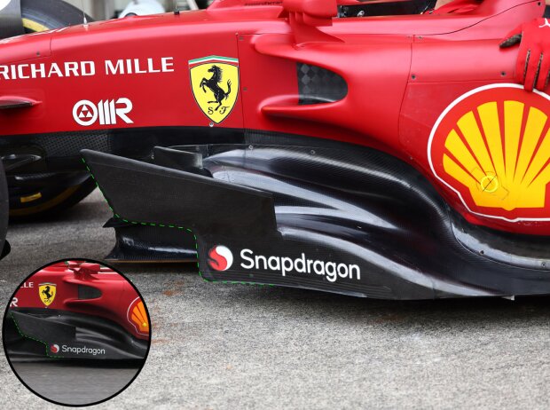 Unterboden des Ferrari F1-75 im Detail