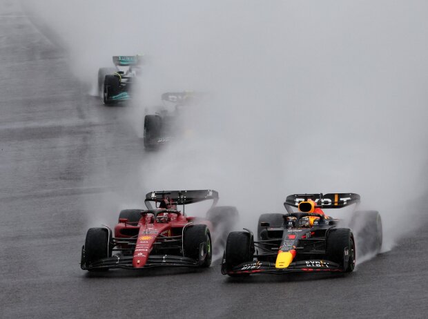 Titel-Bild zur News: Max Verstappen, Charles Leclerc, Sergio Perez, Lewis Hamilton