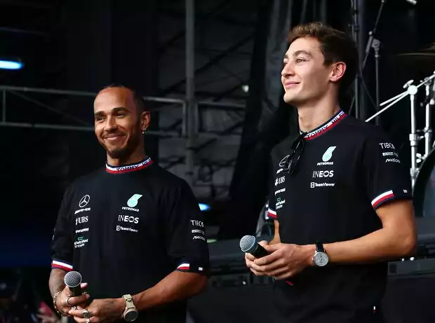 Lewis Hamilton, George Russell Titel-Bild zur News: Lewis Hamilton, George Russell