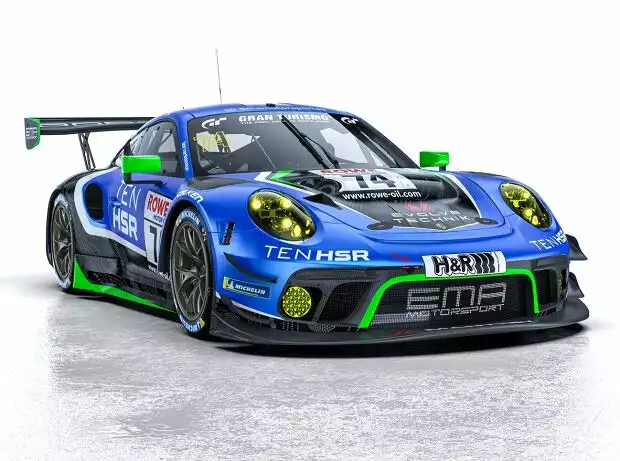 EMA Motorsport debütiert meinem blauen Porsche 911 GT3 R auf der Nürburgring-Nordschleife Titel-Bild zur News: EMA Motorsport debütiert meinem blauen Porsche 911 GT3 R auf der Nürburgring-Nordschleife