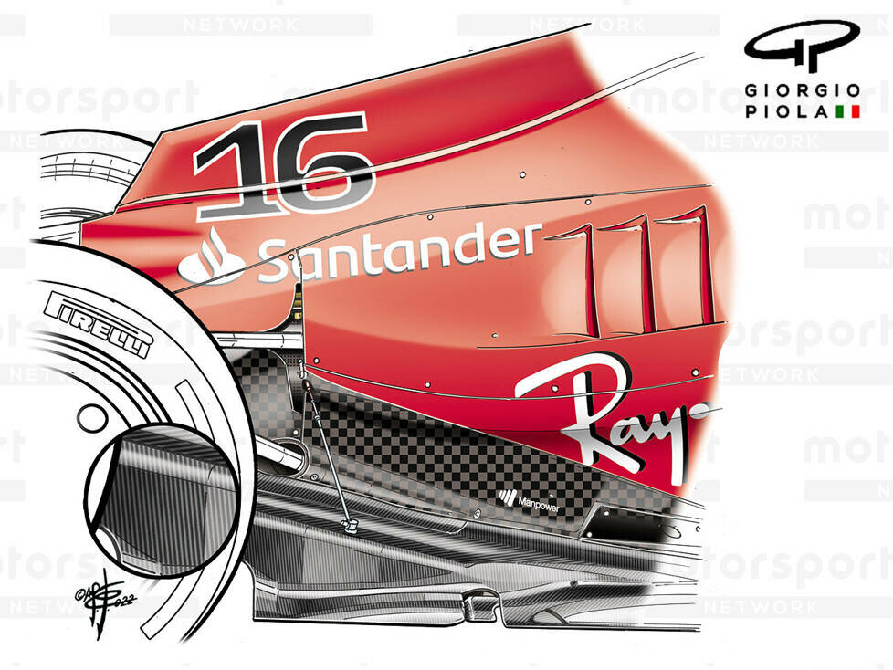 Neuer Unterboden des Ferrari F1-75 beim Japan-Grand-Prix