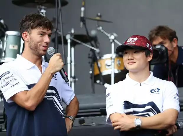 Pierre Gasly, Yuki Tsunoda Titel-Bild zur News: Pierre Gasly, Yuki Tsunoda