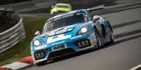 Der blaue Porsche Cayman wird aus der Nürburgring-Langstrecken-Serie zurückgezogen