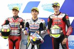 Ayumu Sasaki (Max Racing), Sergio Garcia (Aspar) und Ivan Ortola (MTA) 