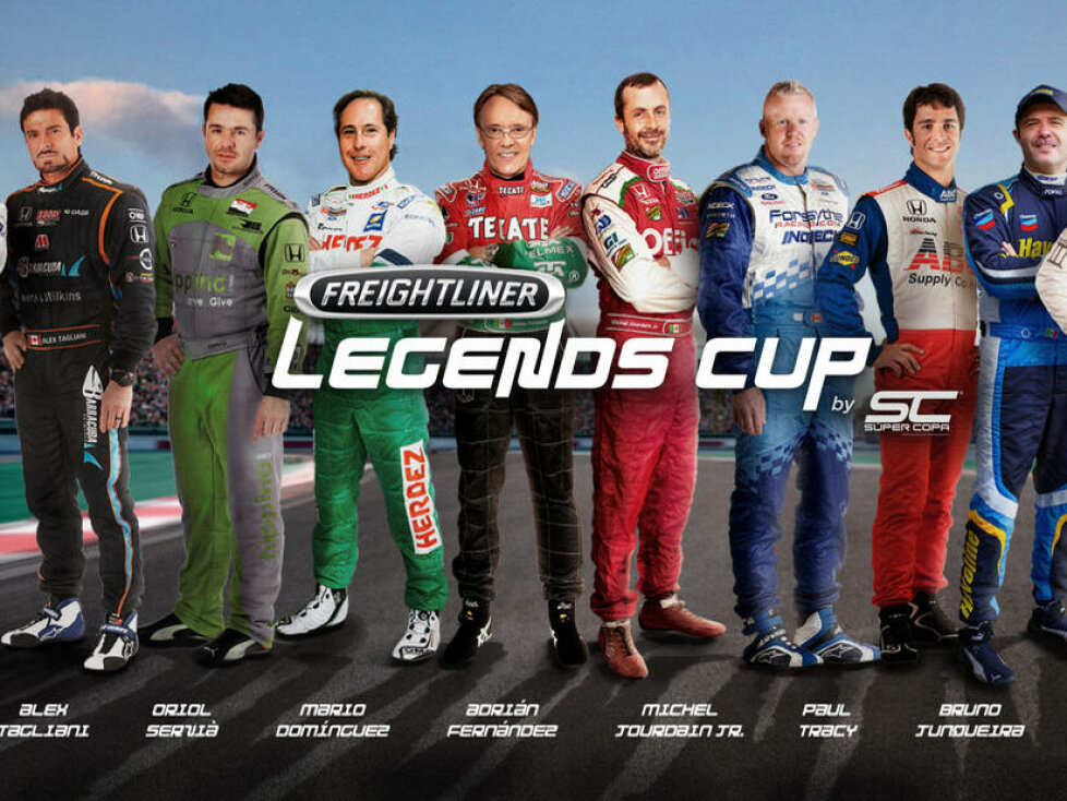 Gruppenfoto: Teilnehmer am Legends-Cup-Rennen im Rahmen des GP Mexiko 2022