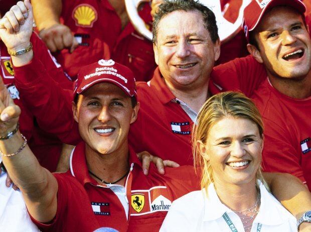 Titel-Bild zur News: Michael Schumacher, Jean Todt, Rubens Barrichello