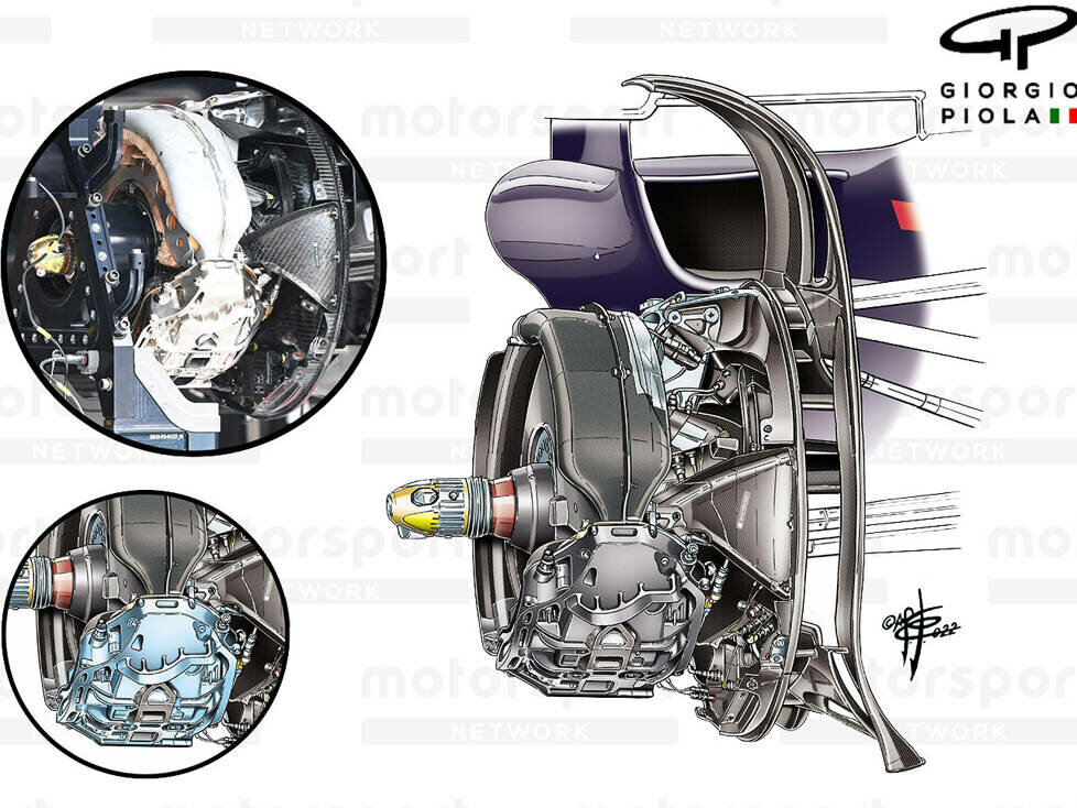 Vorderrad-Bremse des Red Bull RB18