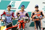 Enea Bastianini (Gresini), Jorge Martin (Pramac) und Marc Marquez (Honda) 