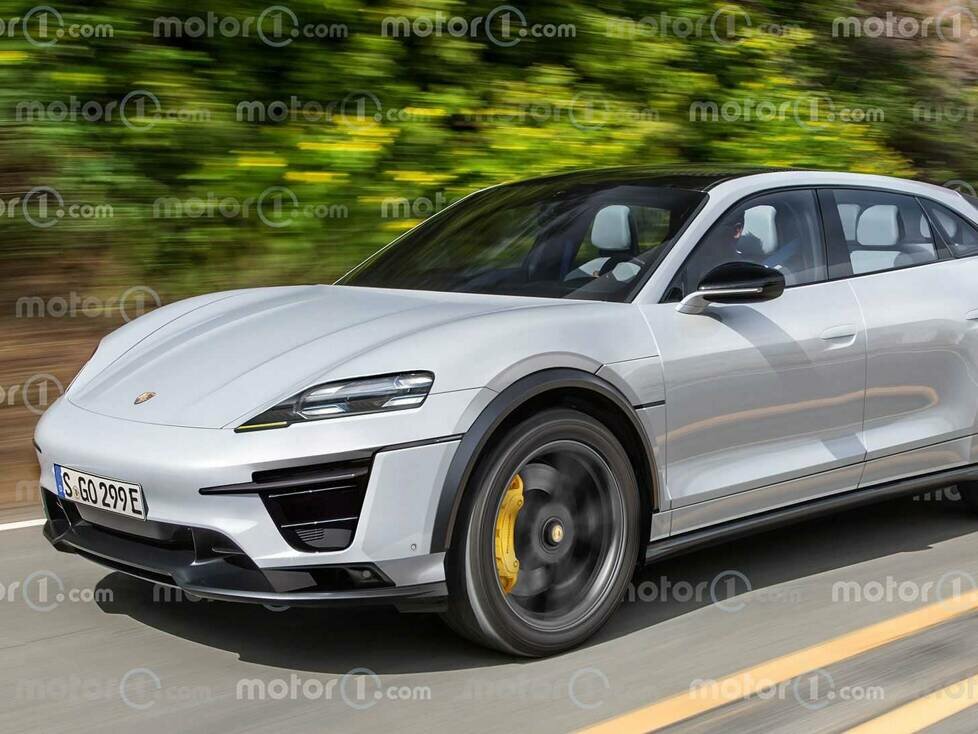 Porsches Siebensitzer-Elektro-SUV als Rendering