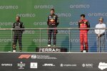 Lewis Hamilton (Mercedes), Max Verstappen (Red Bull) und Charles Leclerc (Ferrari) 