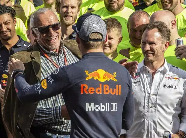 Max Verstappen, Dietrich Mateschitz, Christian Horner, Helmut Marko Titel-Bild zur News: Max Verstappen, Dietrich Mateschitz, Christian Horner, Helmut Marko