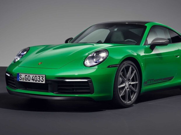 Titel-Bild zur News: Porsche 911 Carrera T In Pythongrün (2023)