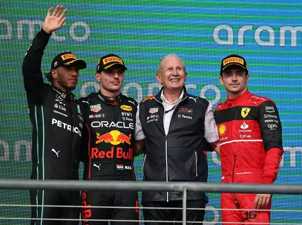 Lewis Hamilton, Max Verstappen, Helmut Marko, Charles Leclerc Titel-Bild zur News: Lewis Hamilton, Max Verstappen, Helmut Marko, Charles Leclerc