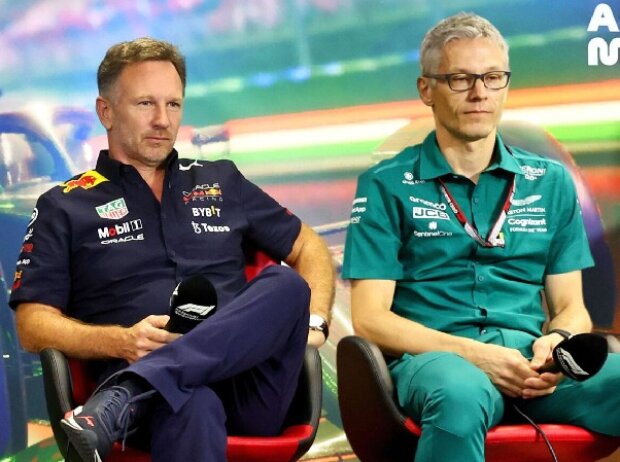 Titel-Bild zur News: Christian Horner (Red Bull) und Mike Krack (Aston Martin)
