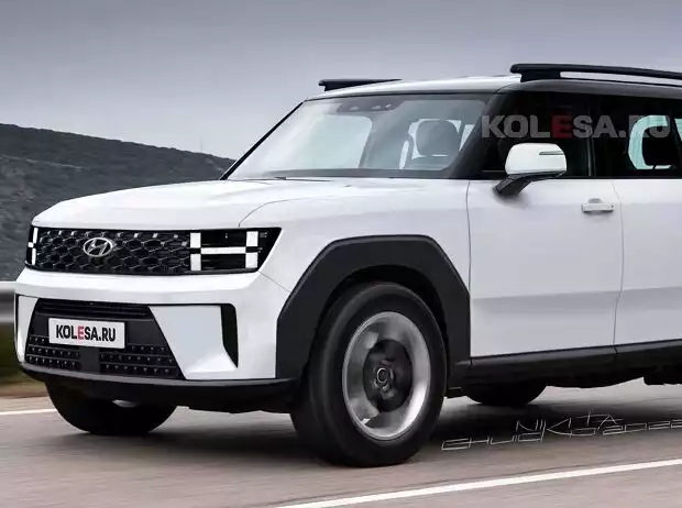 Hyundai Santa Fe (2024) Rendering von Kolesa.ru Titel-Bild zur News: Hyundai Santa Fe (2024) Rendering von Kolesa.ru