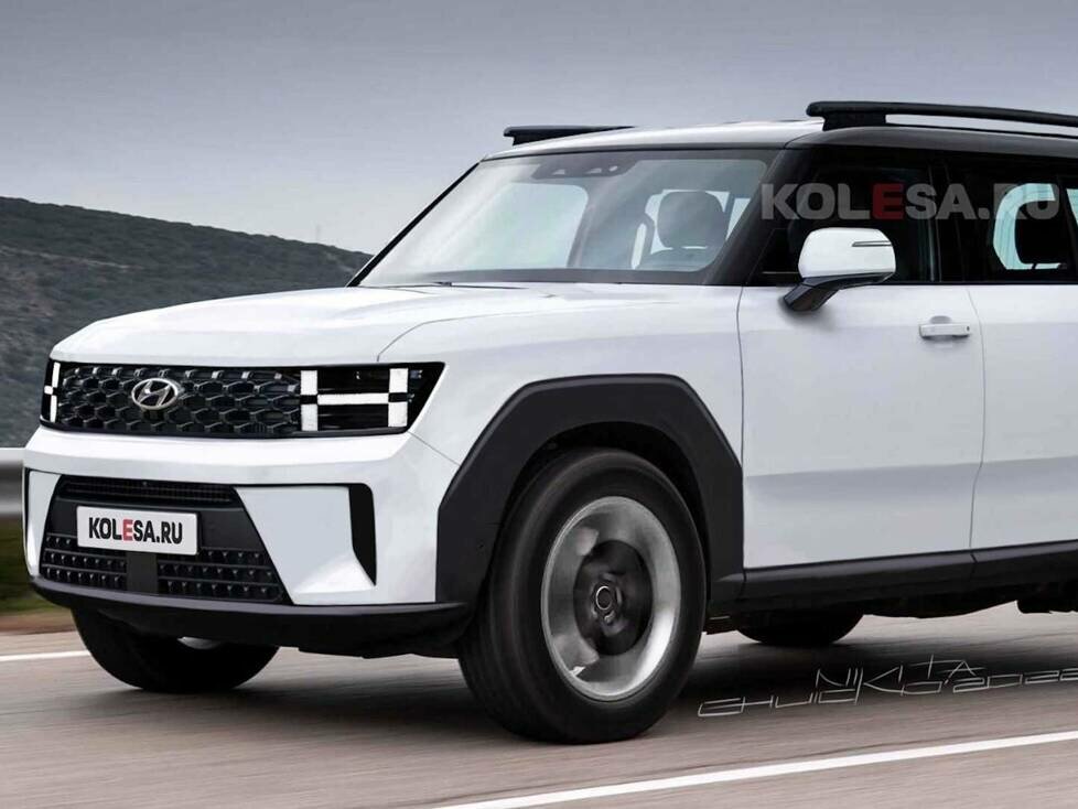 Hyundai Santa Fe (2024) Rendering von Kolesa.ru