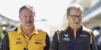 McLaren-Boss Zak Brown und McLaren-Teamchef Andreas Seidl in der Formel 1 2022