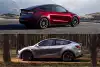 Bild zum Inhalt: Tesla Model Y: Neue Farben Quicksilver und Midnight Cherry Red