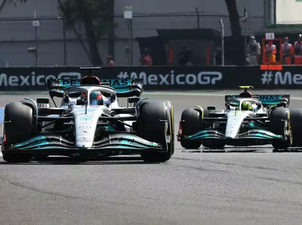 Titel-Bild zur News: George Russell, Lewis Hamilton