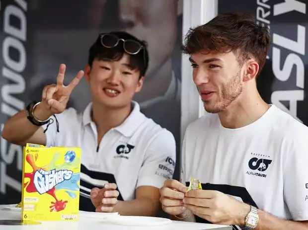 Titel-Bild zur News: Yuki Tsunoda, Pierre Gasly