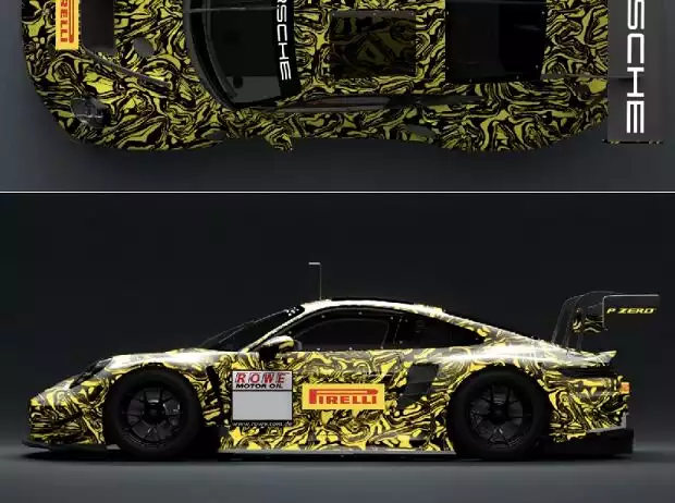 Der Porsche 911 GT3 R (2023) der Generation 992 von Dinamic Motorsport beim Saisonfinale der Nürburgring-Langstrecken-Serie (NLS) 2022 Titel-Bild zur News: Der Porsche 911 GT3 R (2023) der Generation 992 von Dinamic Motorsport beim Saisonfinale der Nürburgring-Langstrecken-Serie (NLS) 2022
