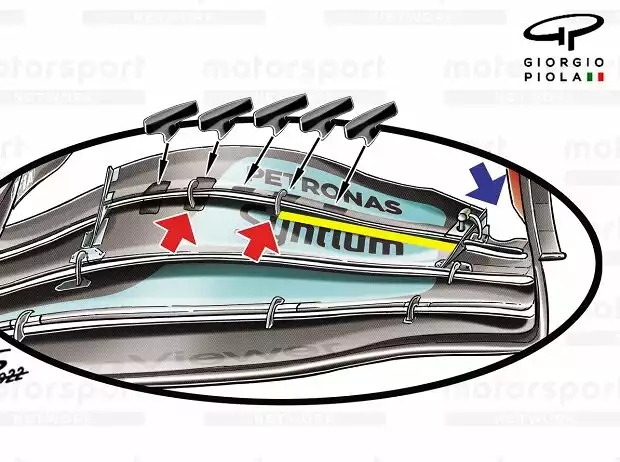 Frontflügel des Mercedes W13 Titel-Bild zur News: Frontflügel des Mercedes W13