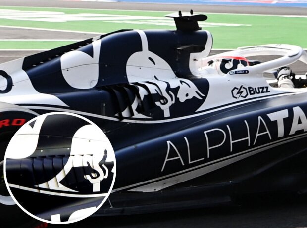 Kühlöffnungen am AlphaTauri AT03 Kühlöffnungen am AlphaTauri AT03
