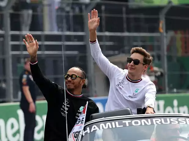Lewis Hamilton, George Russell Titel-Bild zur News: Lewis Hamilton, George Russell
