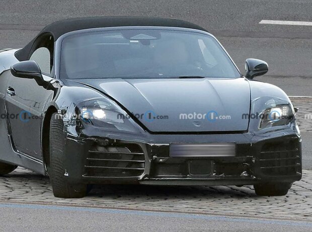 Titel-Bild zur News: Porsche 718 Boxster EV als Prototyp erwischt