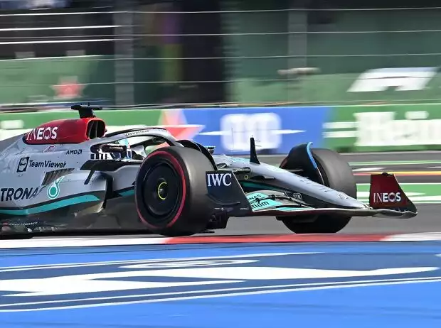 George Russell im Mercedes W13 beim Mexiko-Rennen der Formel 1 2022 Titel-Bild zur News: George Russell im Mercedes W13 beim Mexiko-Rennen der Formel 1 2022