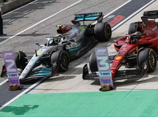 Lewis Hamilton, Charles Leclerc Titel-Bild zur News: Lewis Hamilton, Charles Leclerc