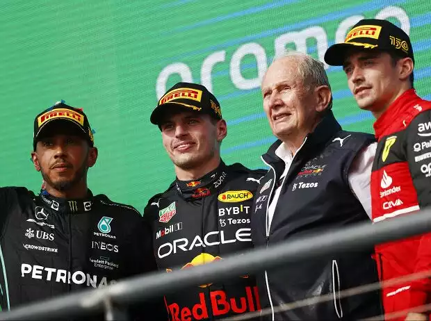 Lewis Hamilton, Max Verstappen, Helmut Marko, Charles Leclerc Titel-Bild zur News: Lewis Hamilton, Max Verstappen, Helmut Marko, Charles Leclerc