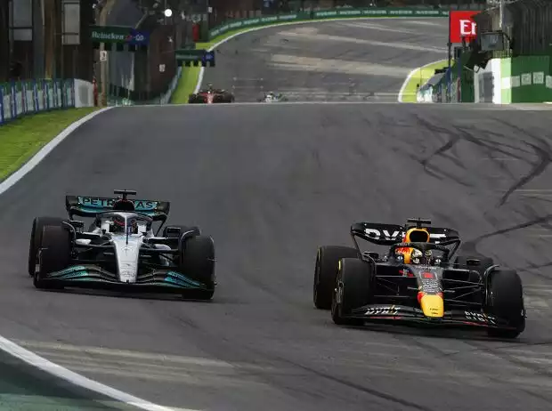Max Verstappen, George Russell Titel-Bild zur News: Max Verstappen, George Russell