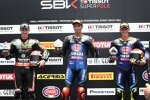 Jonathan Rea, Toprak Razgatlioglu und Andrea Locatelli 