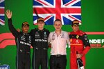Lewis Hamilton (Mercedes), George Russell (Mercedes) und Carlos Sainz (Ferrari) 