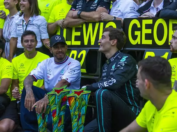 George Russell, Lewis Hamilton Titel-Bild zur News: George Russell, Lewis Hamilton