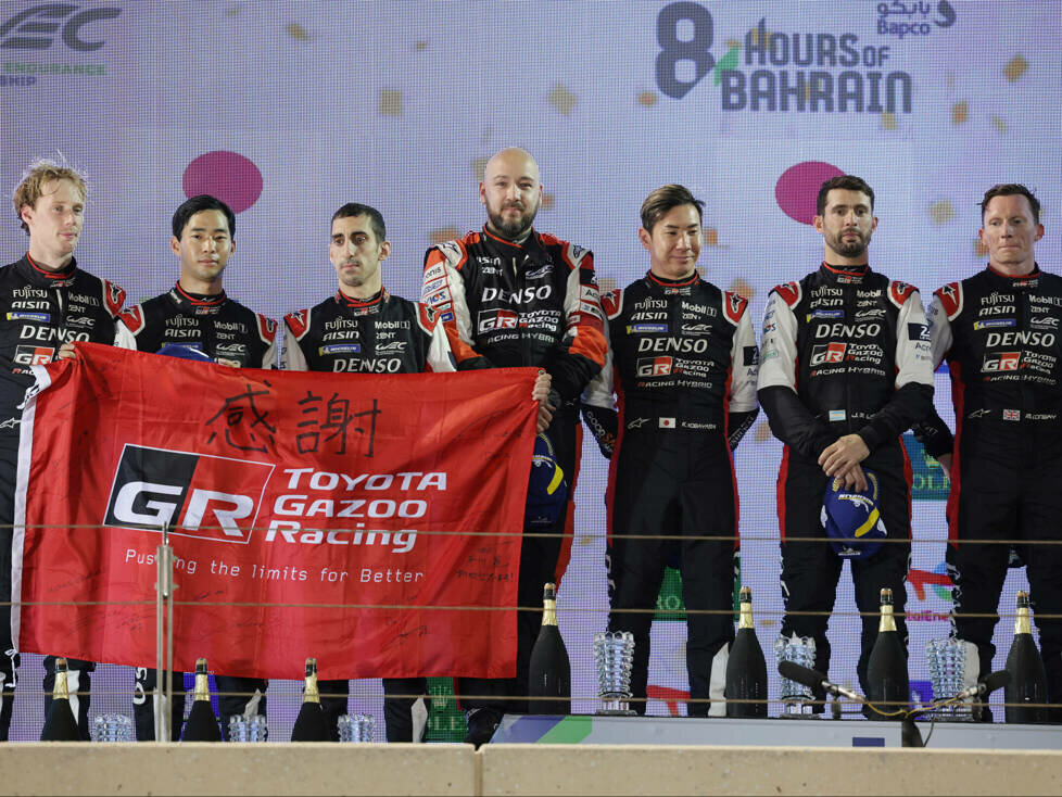 1. Mike Conway, Kamui Kobayashi, Jose Maria Lopez, 2. und Weltmeister Sébastien Buemi, Brendon Hartley, Ryo Hirakawa