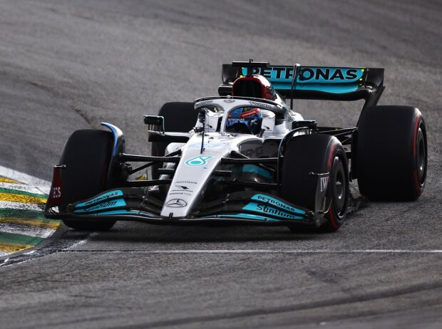 Titel-Bild zur News: George Russell im Mercedes W13 in der Formel-1-Saison 2022 in Brasilien