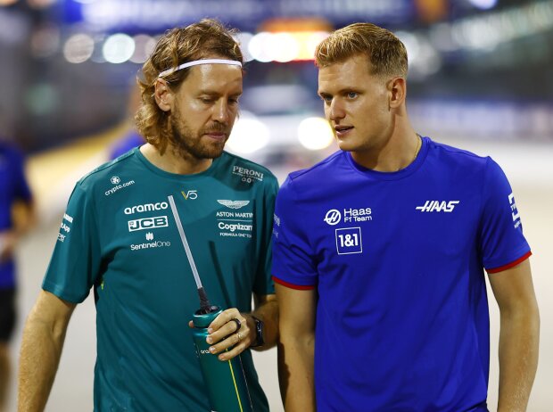 Titel-Bild zur News: Sebastian Vettel, Mick Schumacher