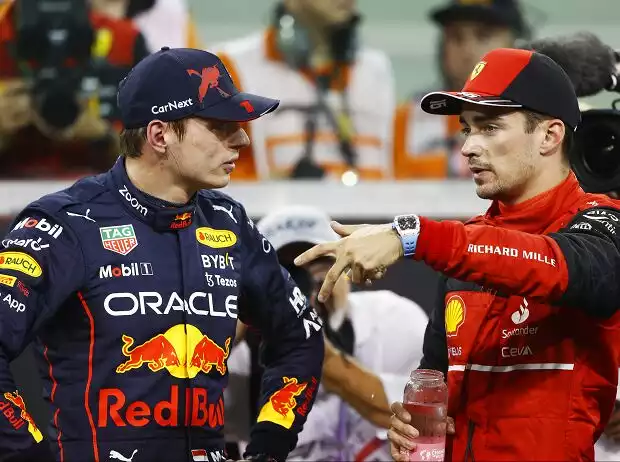 Max Verstappen, Charles Leclerc Titel-Bild zur News: Max Verstappen, Charles Leclerc