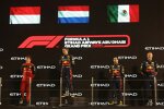 Charles Leclerc (Ferrari), Max Verstappen (Red Bull) und Sergio Perez (Red Bull) 