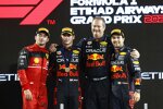 Charles Leclerc (Ferrari), Max Verstappen (Red Bull) und Sergio Perez (Red Bull) 