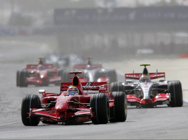 Titel-Bild zur News: Felipe Massa, Lewis Hamilton, Fernando Alonso, Kimi Räikkönen