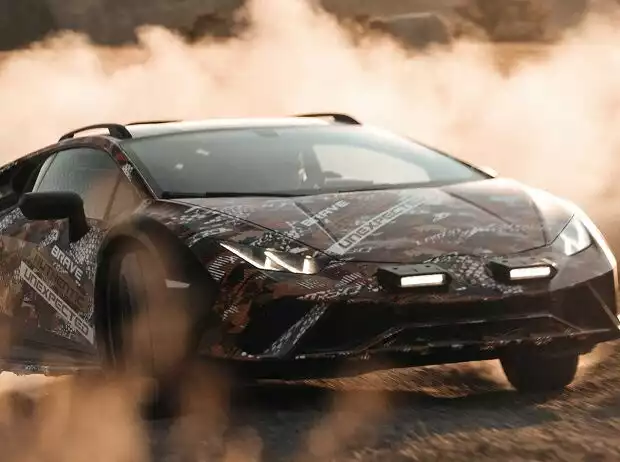 Lamborghini Huracan Sterrato Teaser Titel-Bild zur News: Lamborghini Huracan Sterrato Teaser