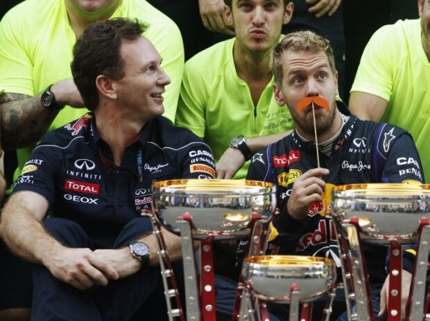 Titel-Bild zur News: Christian Horner, Sebastian Vettel