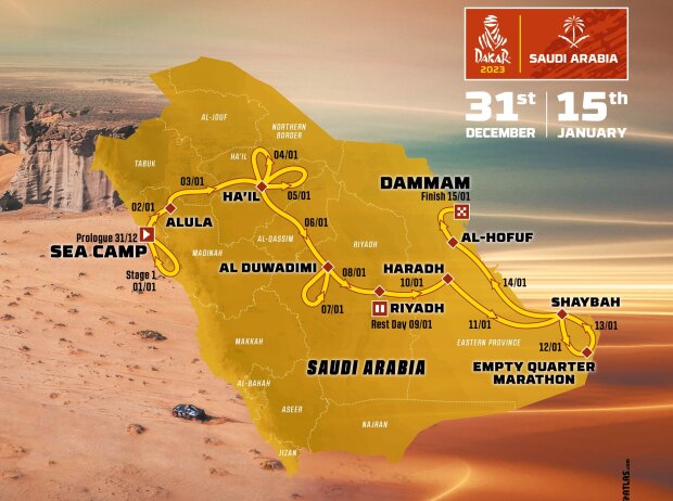 Titel-Bild zur News: Dakar Route 2023