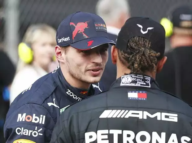 Max Verstappen, Lewis Hamilton Titel-Bild zur News: Max Verstappen, Lewis Hamilton