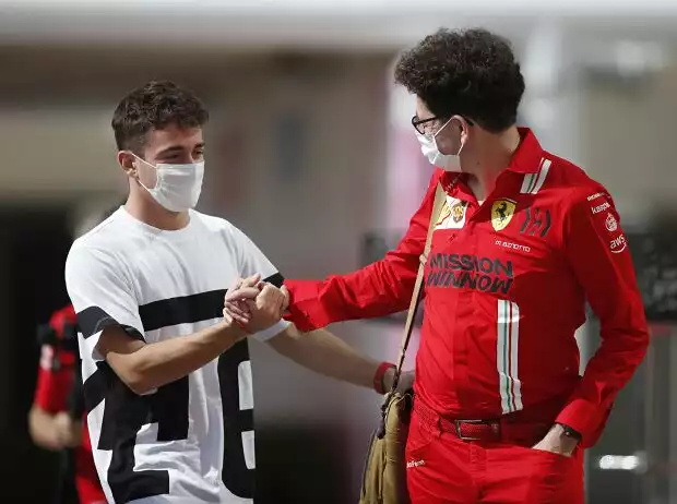 Charles Leclerc, Mattia Binotto Titel-Bild zur News: Charles Leclerc, Mattia Binotto